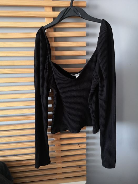 Top sweterek w prążki H&M