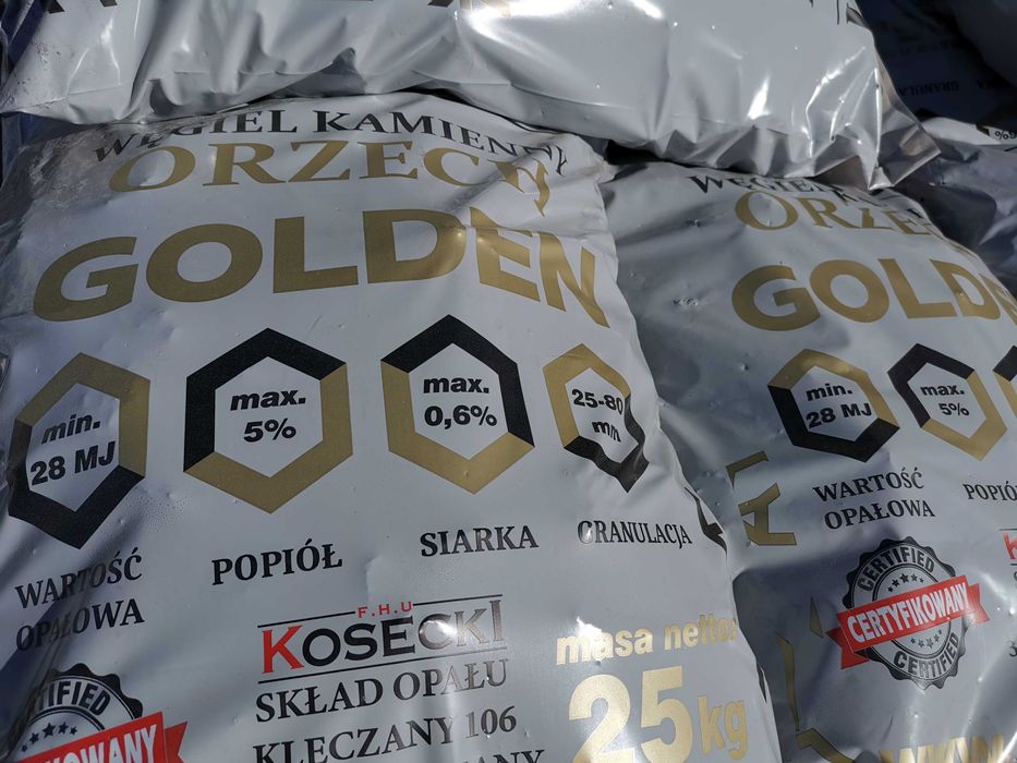 Węgiel workowany ORZECH GOLDEN 25 kg