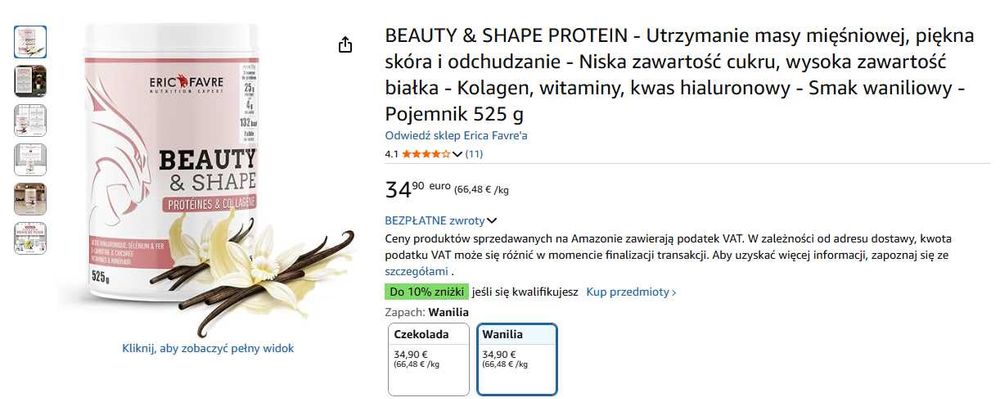 Białko proteinowe Utrzymanie masy mięśniowej