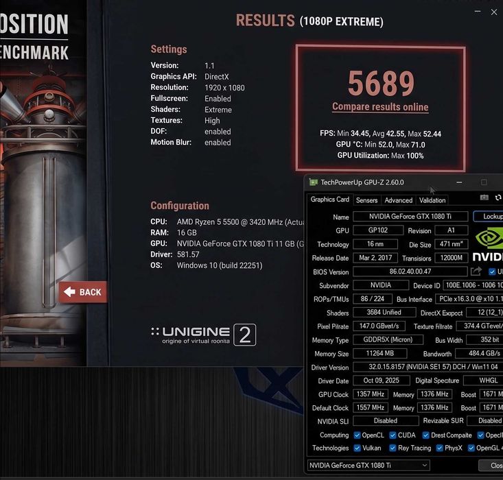 Відеокарта GTX1080TI 11GD5X Palit JetStream