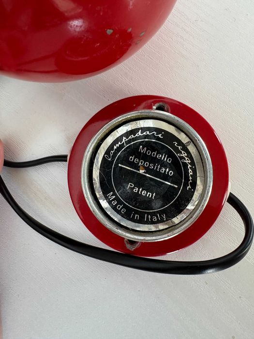 Space Age Red Eyeball Italian Magnetic Lamp Goffredo Reggiani