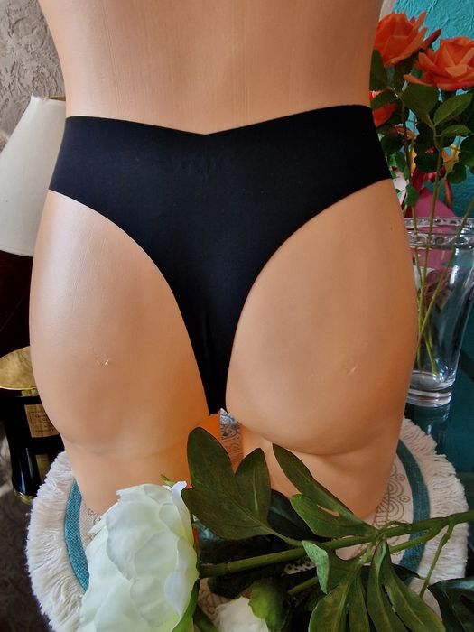 Komplet 4  szt damskie stringi bezszwowe, wysoki stan.