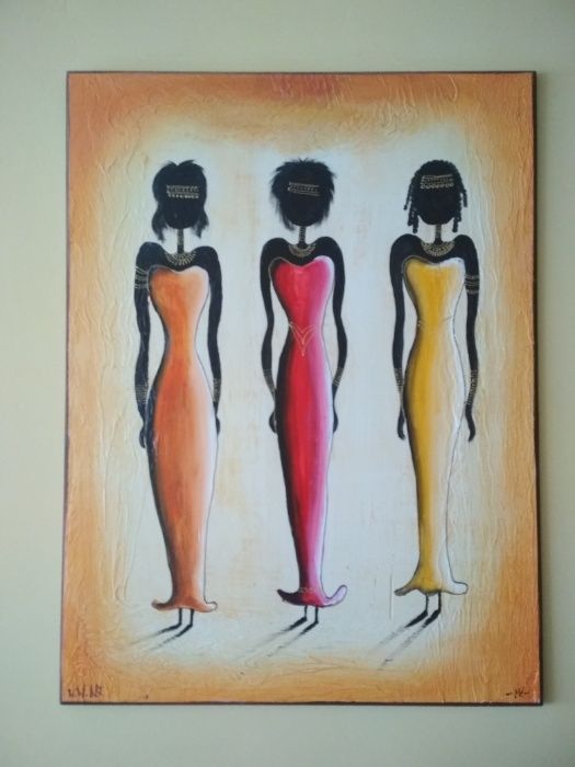 Obraz - motyw afrykański, kobiety