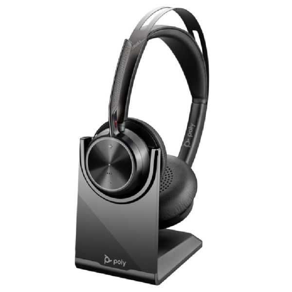 Headset Poly Voyager Focus 2 UC + Base – Novo