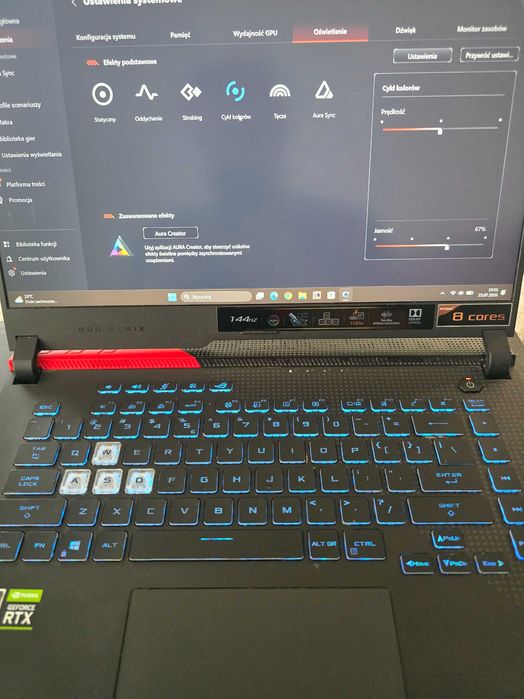 Asus rog strix G15 Rtx 3050 Ryzen 7 4800h SSD 512gb 16gb ram