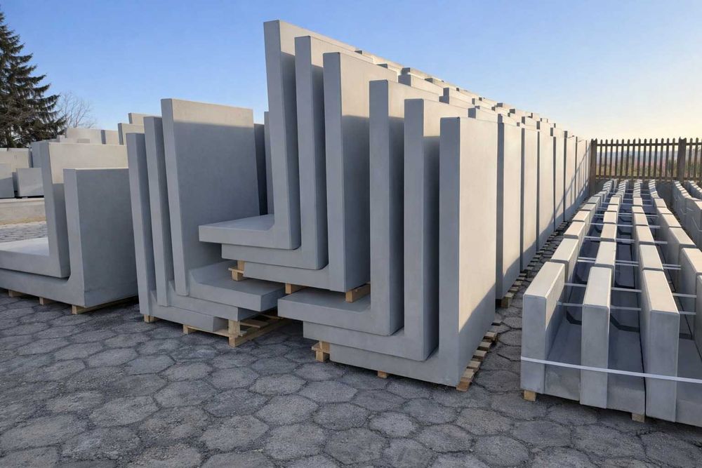 Ściana oporowa L beton architektoniczny LKA LKI - POD RUCH CIĘŻKI