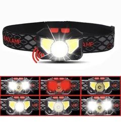 Налобний ліхтарик на голову з датчиком руху акумуляторний