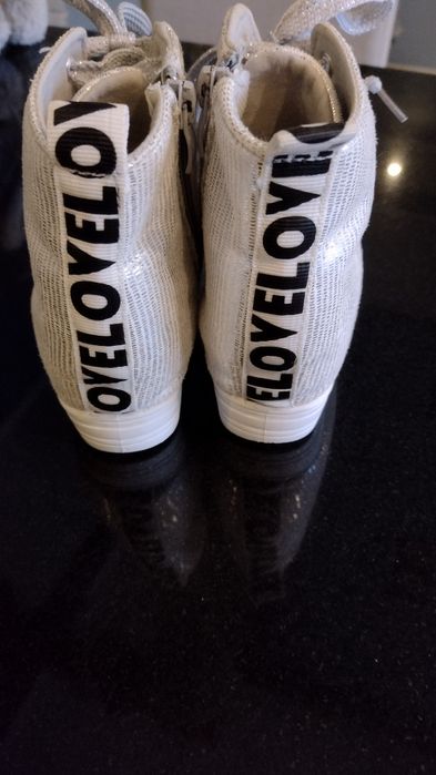 Buty botki srebrne r.30