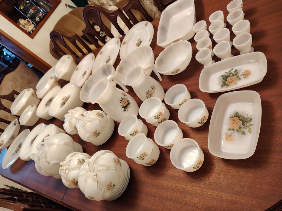 Serviço de Pyrex Arcopal tema das Rosas