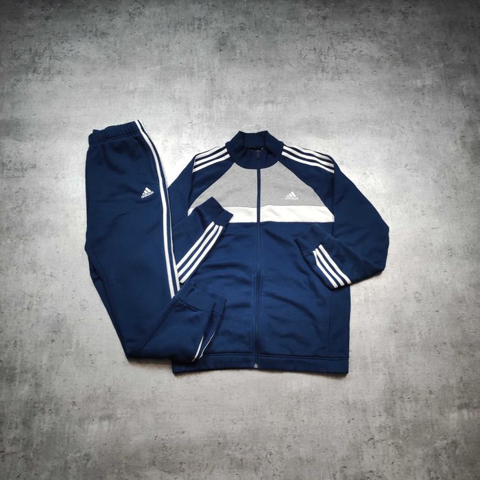 MĘSKI Komplet ZESTAW Adidas Dresy i Bluza 3 Paski Suwak Sportswear GYM