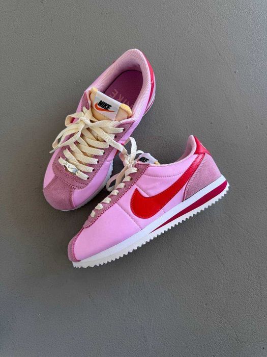 Кросівки Nike Cortez Pink/Red premium | Кроссовки Найк жіночі