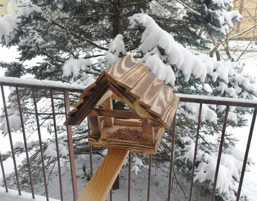 Karmnik dla ptaków budka dekoracja ogród taras dom