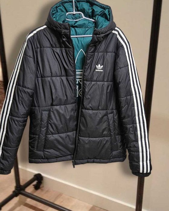 Двусторонняя зимняя куртка Adidas Originals reversible с капюшоном