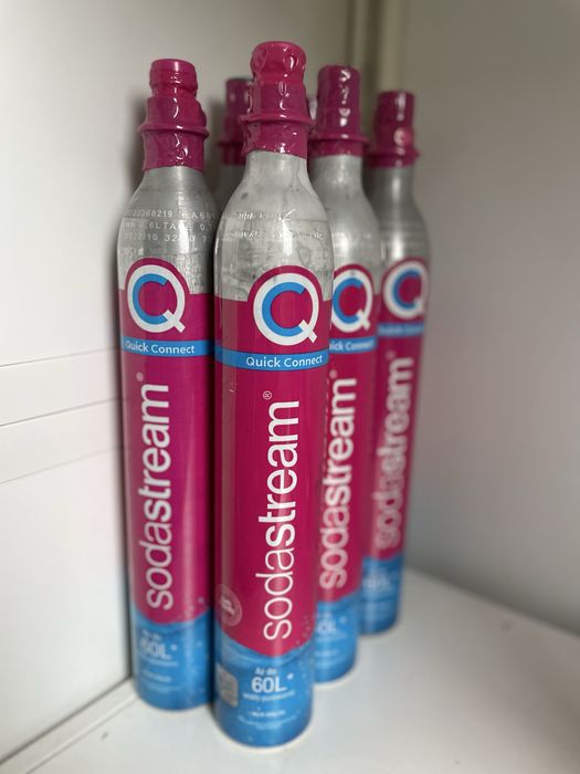 2x Pełna butla SodaStream Quick Connect różowa CO₂ –ORYGINALNA
