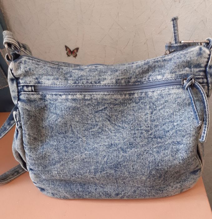 Сумка через плече,джинсова