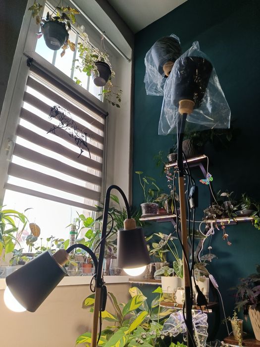 Lampa podłogowa dwugłowicowa. 2 sztuki