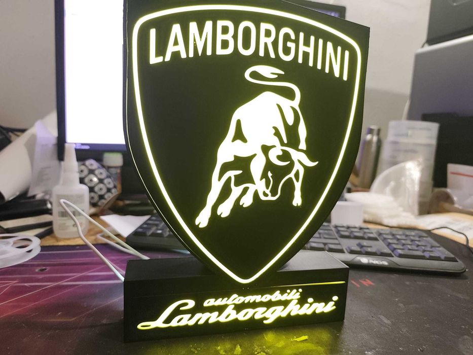 Lightbox Luminaria decorativa Lamborghini