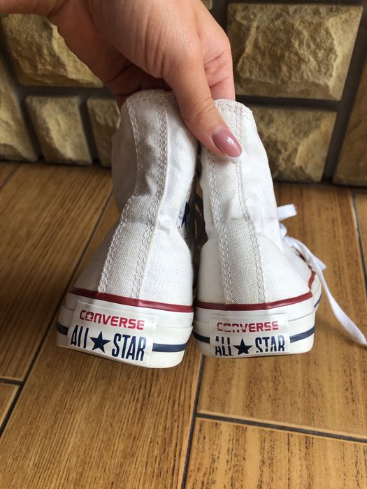 Białe wysokie converse all star 37 23.5 trampki klasyczne