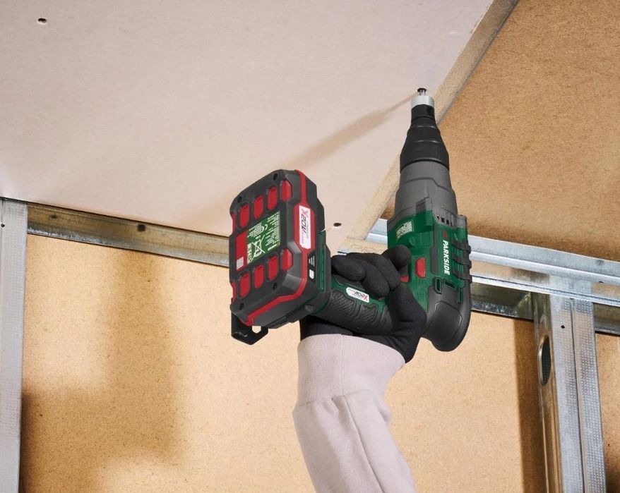 Akumulatorowa wkrętarka do suchej zabudowy Parkside Gwoździarka Nowa