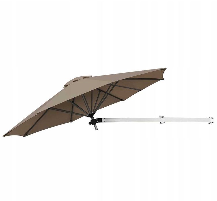 Parasol ogrodowy Ścienny 250 cm Regulowany na ramieniu markiza żagiel