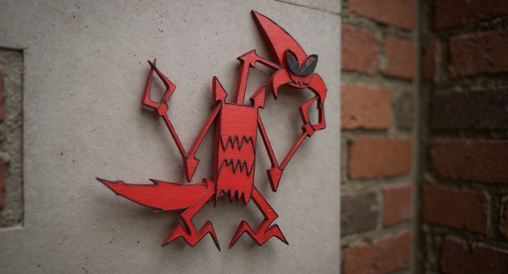 Kurvinox - Kurwinox - Figura scienna 3D - Kapitan Bomba - Czerwony