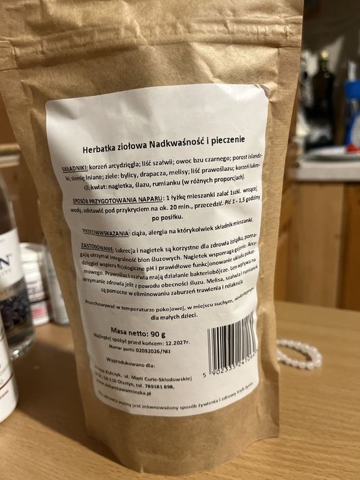 Herbatka ziołowa Nadkwaśność i pieczenie