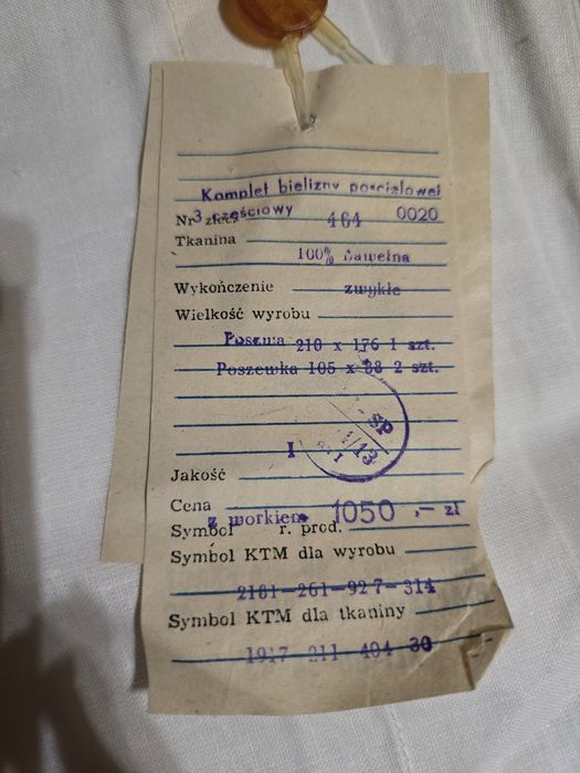 Pościel PRL komplet bielizny pościelowej