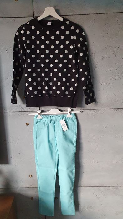 Spodnie +bluza r.140-146