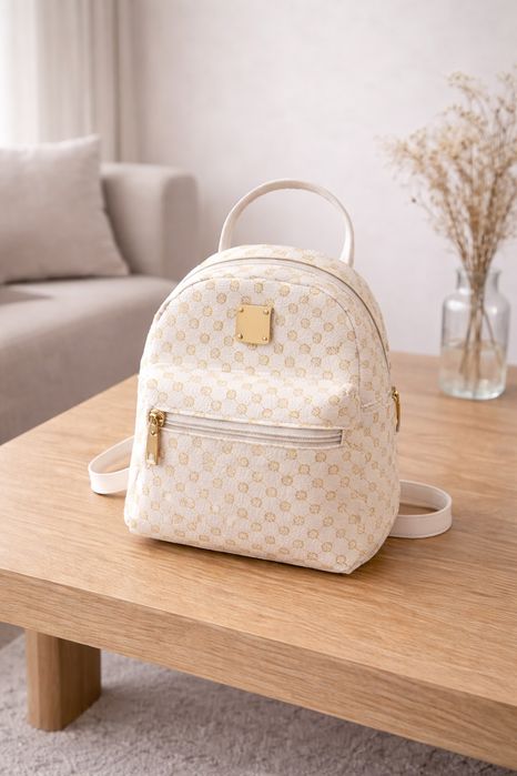 Nowy mini plecak damski biały | poręczny, lekki