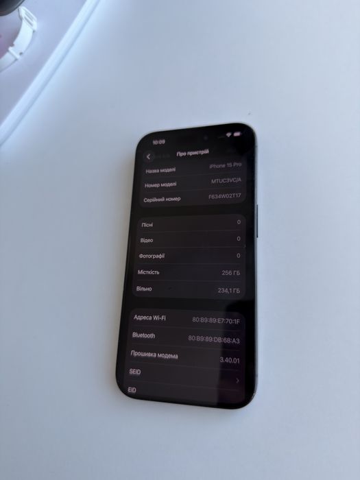 Apple iPhone 15 Pro 256GB Black Titanium!! Sim+Esim!! 550$