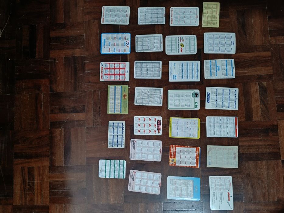 27 calendários de várias marcas- anos 90