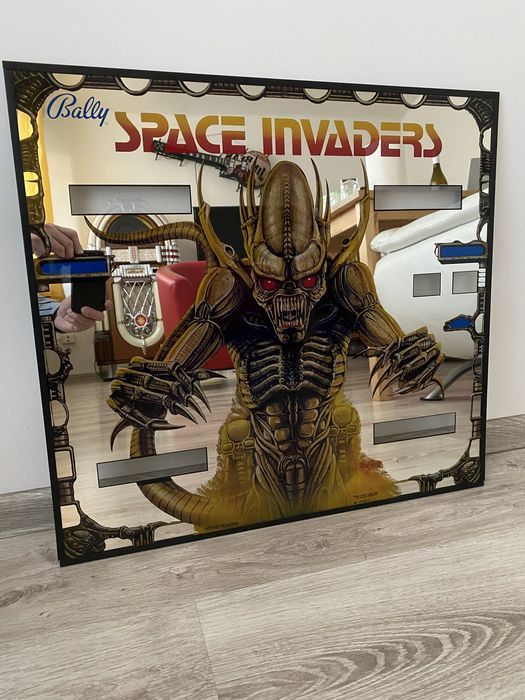 Flipper Space Invaders szyba oryginalna,backglass