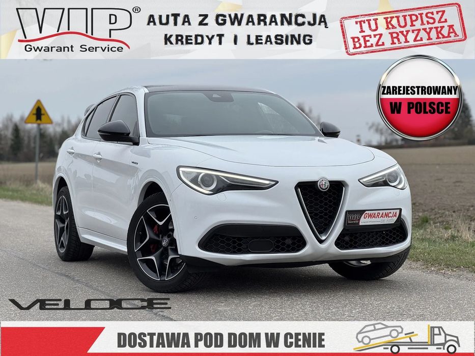 Alfa Romeo Stelvio VELOCE Q4 full opcja / PISEMNA GWARANCJA w cenie / Transport / KREDYT