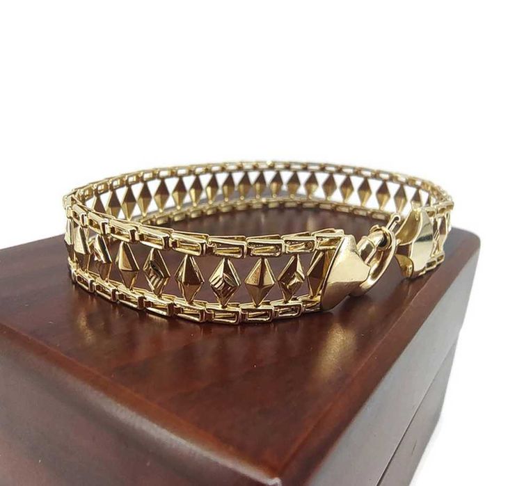 Zjawiskowa złota bransoletka P.585, 18 cm,