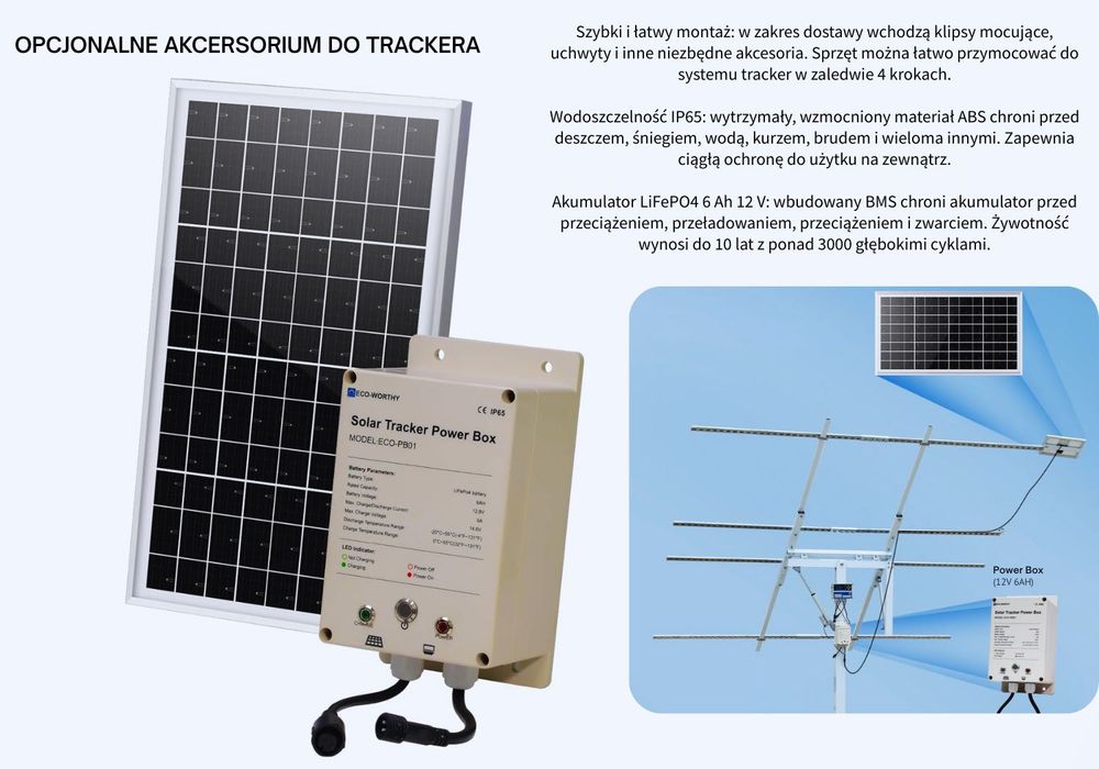 TRACKER Uchwyty Do paneli Fotowoltaicznych Solarnych ŚLEDZENIE SŁOŃCA