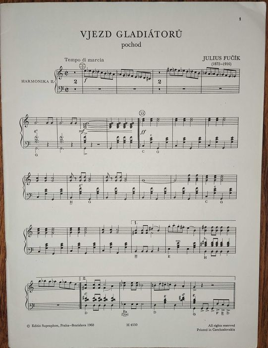 Harmonikovový repertoár 78 - Julius Fučík