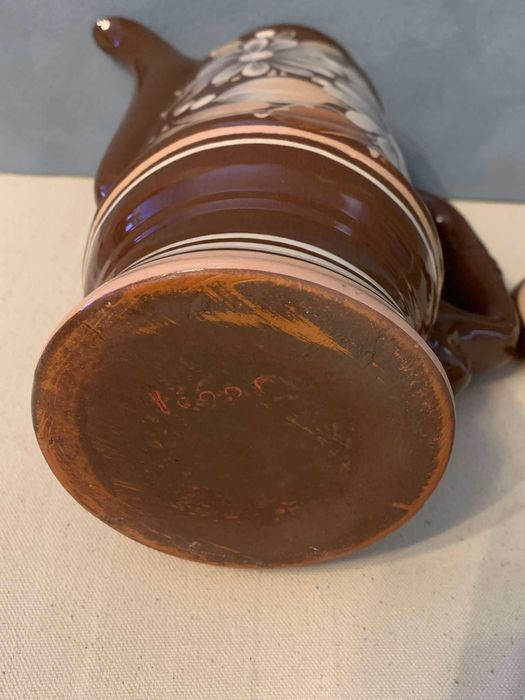 Dzbanek porcelanowy PRL 28cm ręcznie malowany nie używany