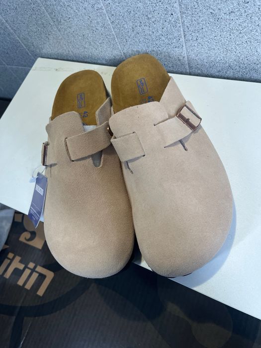 Birkenstock Boston Suede Taupe (Tamanho 42) – NOVOS com Etiqueta