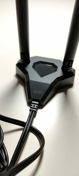 Dwuzakresowa antena WiFi 2,4 GHz 5 GHz RP-SMA - kabel 2 m