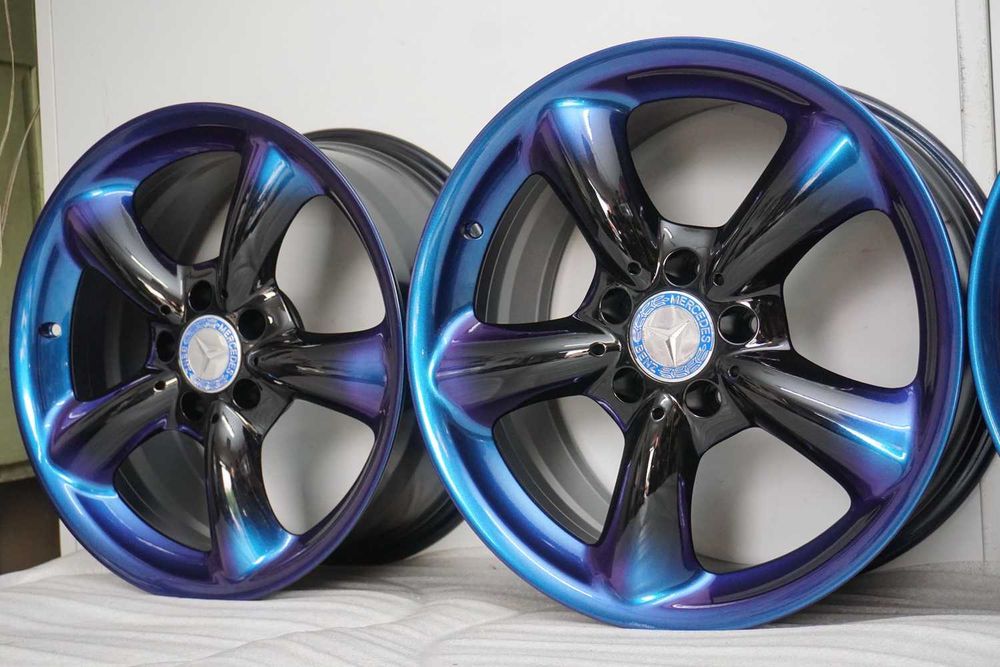 Alufelgi Mercedes W230 oryginal 8,5Jx17 et35 5x112 czarne i kameleon