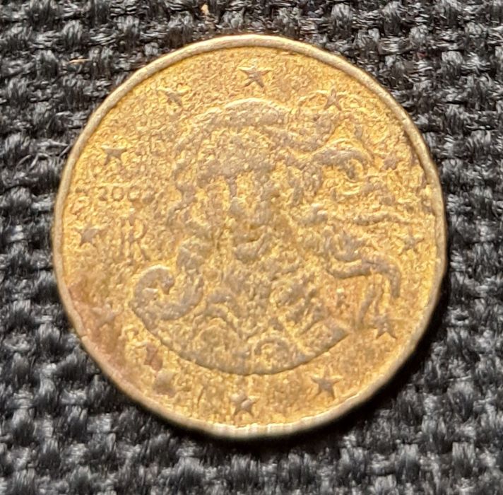 Moeda 10 centimos 2002 rara.