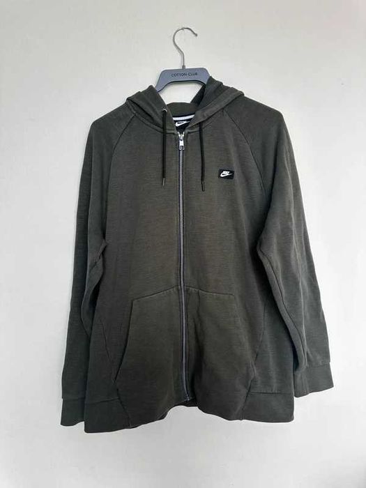 Bluza Nike zip hoodie khaki • rozpinana • logo • streetwear