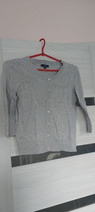 Sweter sweterek szary xs Gap rękaw 3/4