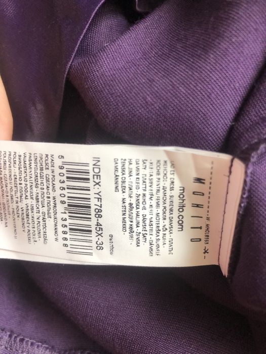 Fioletowa sukienka Mohito Gold Label M