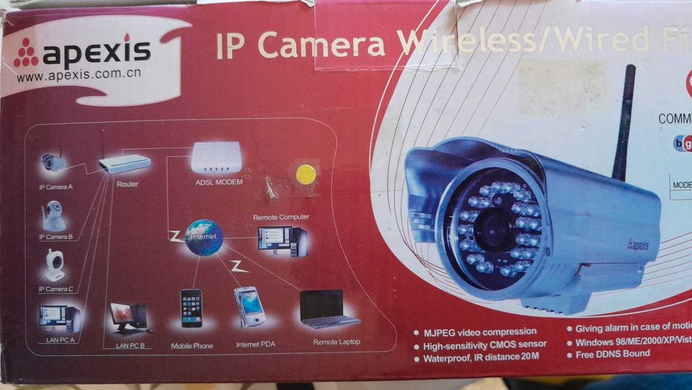 Câmara de vigilância IP WiFi - apexis