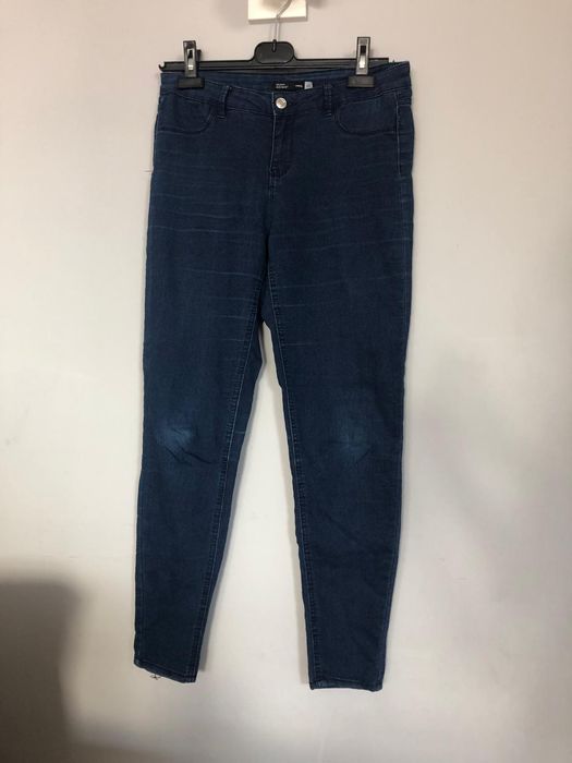 Spodnie granatowe damskie Sinsay 38 Skinny