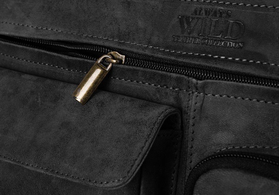 torba na laptopa ze skóry naturalnej z regulowanym paskiem na ramię