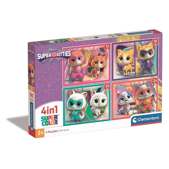 Puzzle Disney Junior Super Kitties 4in1 4 puzzles 12+16+20+24 peças