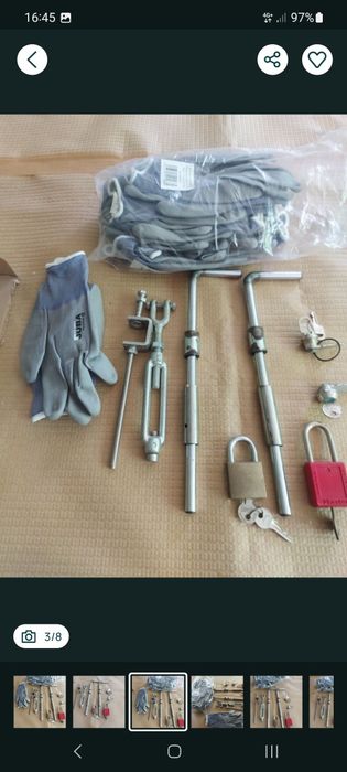 Varios  artigos para desocupar mais 10 pares de luvas marca juba
