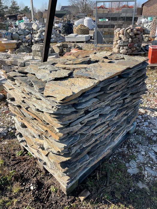 ŁUPEK SZAROGŁAZOWY Szarogłaz Kamień Kaskada Oczko Wodne Płyty Elewacja